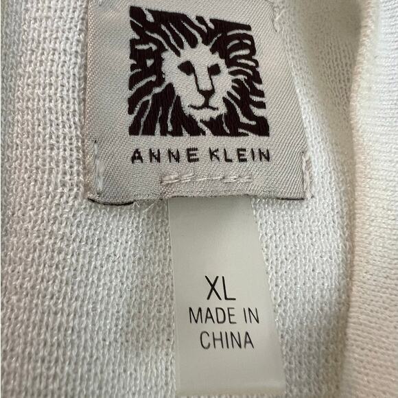 Anne Klein Cap Sleeve White Sweater with Embroidery and Sequins Size XL - Picture 5 of 7